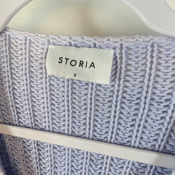 Storia Purple Sealed With A Kiss Ombre Sweater Size Small Oversized Pastel Comfy - Picture 7 of 11